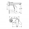 Змішувач для умивальника Hansgrohe Novus 71127000 - Фото 1